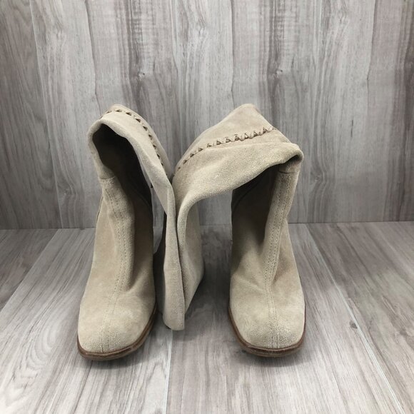 Nine West Boots Womens 7M Light Tan Pull On Knee High Boots - Picture 13 of 15